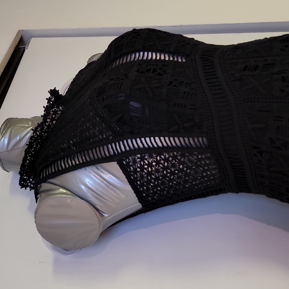 Rebecca Taylor 0 Black Lace Dress new - Picture 6 of 8